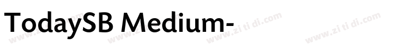 TodaySB Medium字体转换